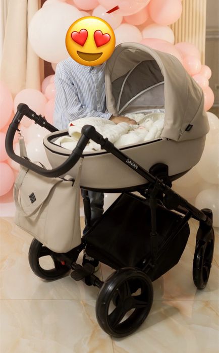 Коляска (3 в 1) колиска, прогулянковий блок і автокрісло