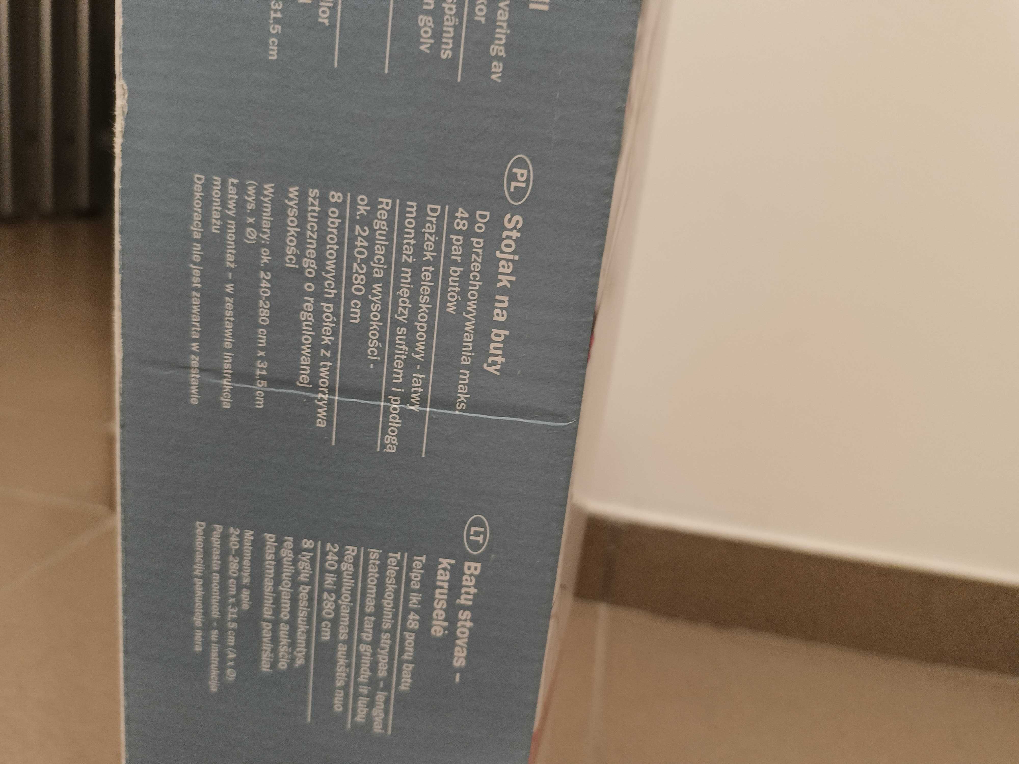 Stojak na buty obrotowy wysoki dużo pomieści
