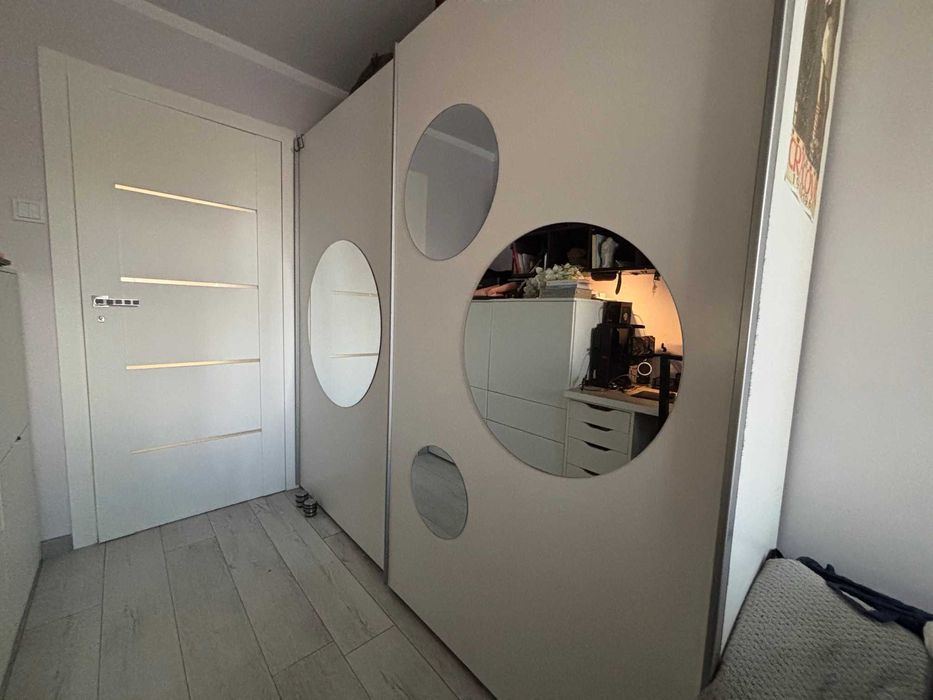 Szafa przesuwna z lustrem S220cmxW207cmxG62cm