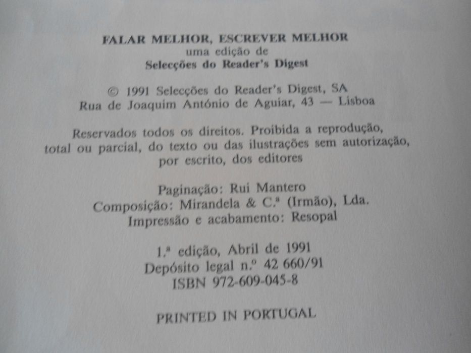 Falar Melhor, Escrever Melhor (1991) S.R.D.