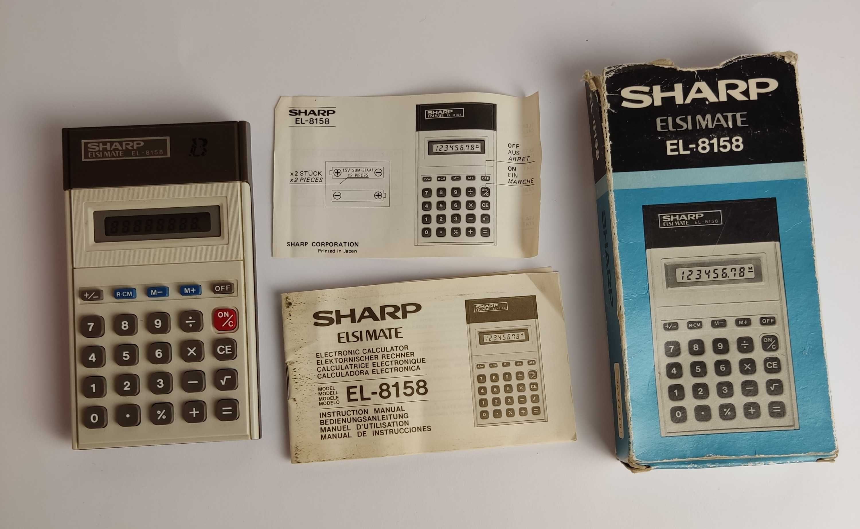 Kalkulator SHARP ELSI MATE EL-8158 - sprawny , rok 1979