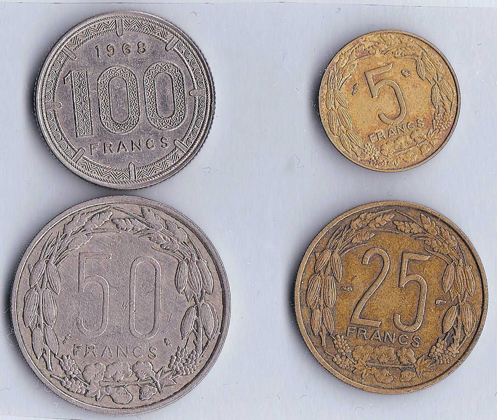 4 Moedas África Central / Equatorial...