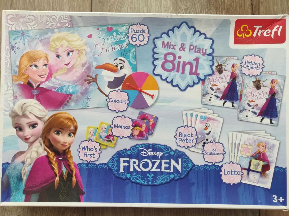 Trefl  Disney Frozen Mix & Play - 8 in 1 . пазл 60 эл. + игры, лото.