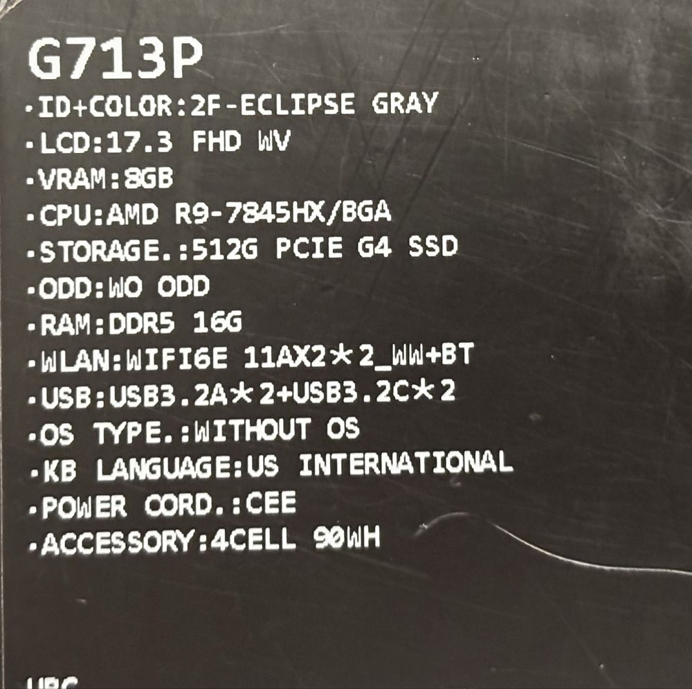 Pilne sprzedam Gamingowy Laptop ASUS ROG Strix G17
