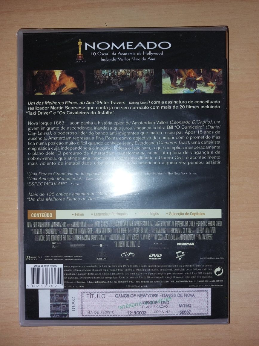 DVD NOVO e SELADO - Gangs Of New York (Gangs de Nova Iorque)