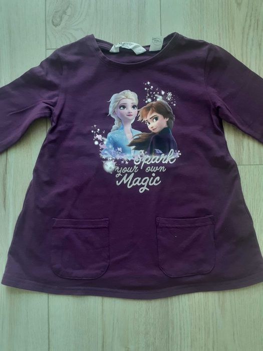 Komplet Kraina Lodu 92 / 98 H&M nowy bez metki tunika i legginsy