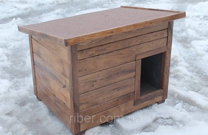 Будка з дерева для середніх порід собак