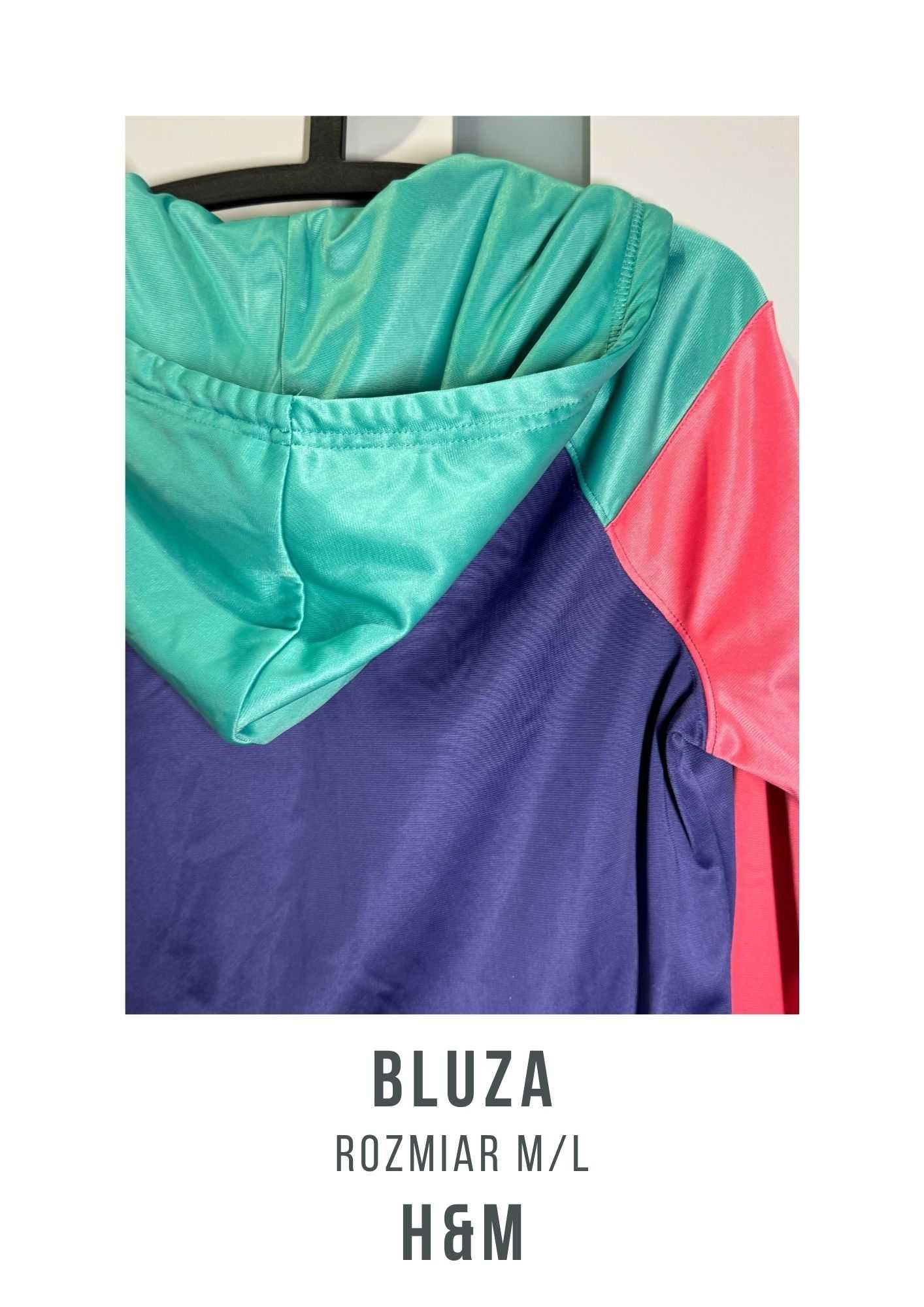 Kolorowa Bluza na suwak H&M