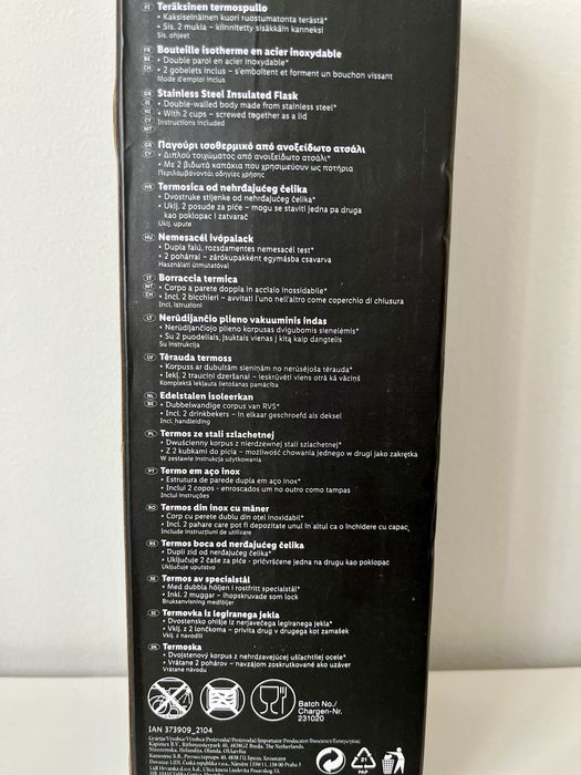 Термос crivit 1 л з нержавіючої сталі