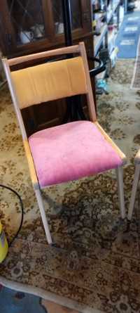 Krzesła PRL Jar odnowione drewniane