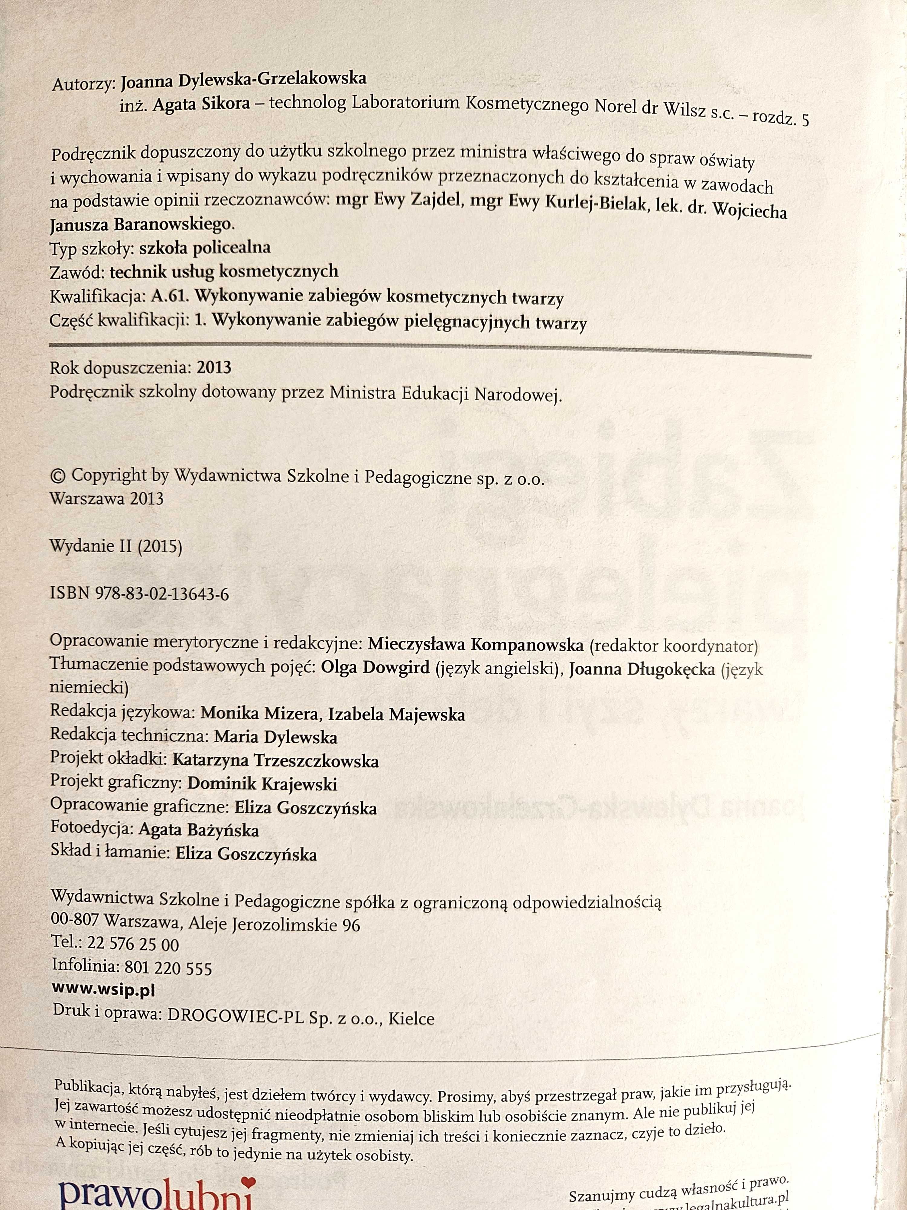 Zabiegi pielęgnacyjne TWARZY, SZYI I DEKOLTU A.61.1 - Grzelakowska