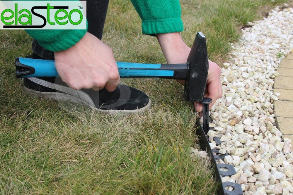 Obrzeże trawnikowe ogrodowe elastyczne czarne Elasteo 40mm 60mm x10mb
