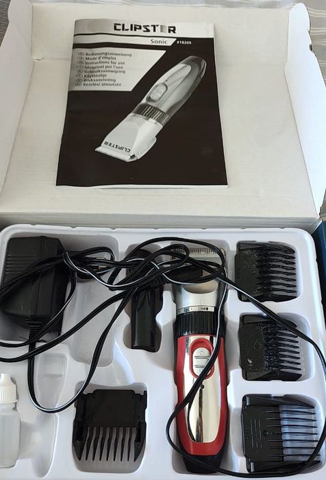 Máquina de tosquiar com bateria Kerbl Sonic - Conjunto completo