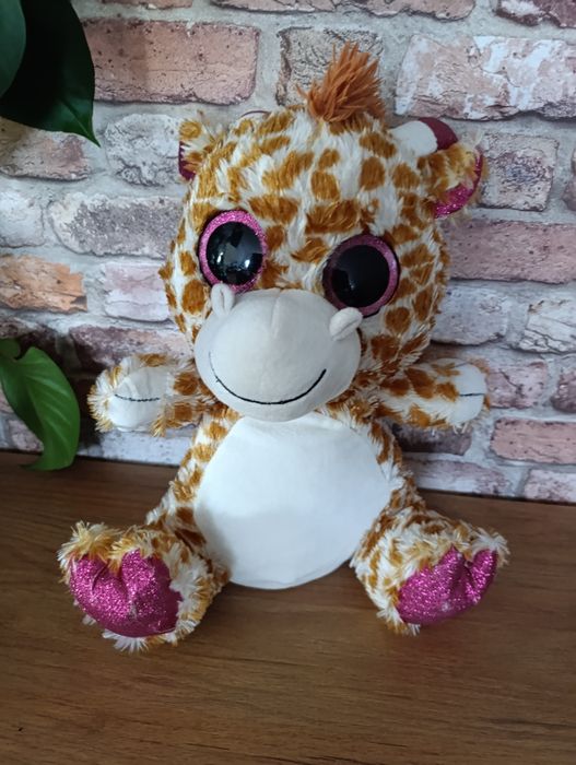Żyrafa, maskotka, pluszak 45 cm, duże brokatowe oczy  jak Ty