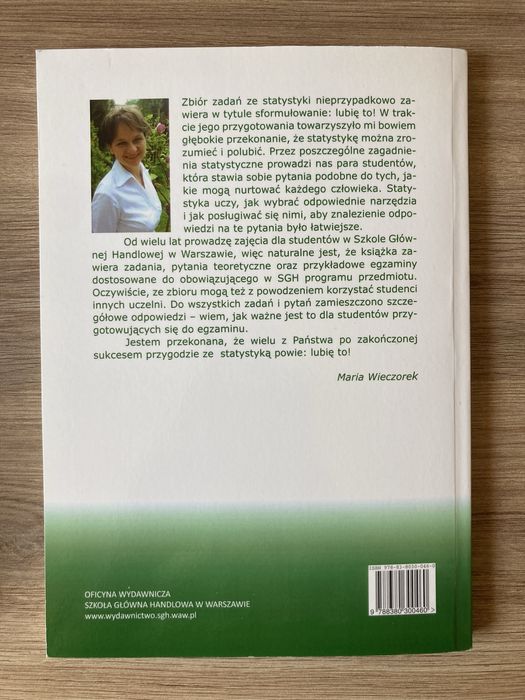 Statystyka. Lubię to! Zbiór zadań – Maria Wieczorek, SGH