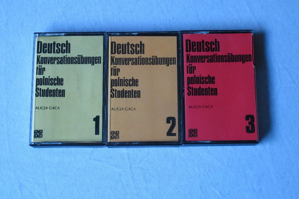 3 kasety do nauki niemieckiego 