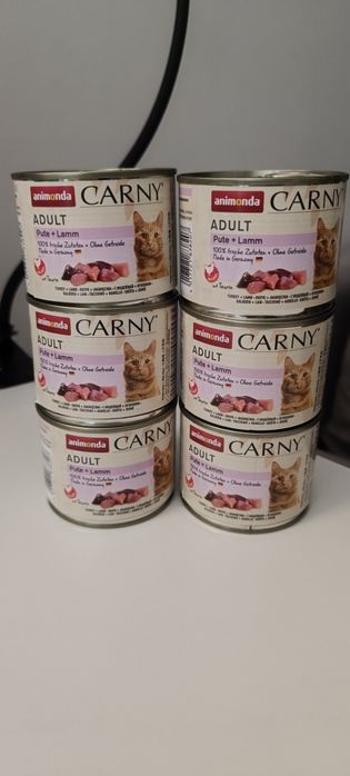 Karma dla kota, Animonda Carny Adult indyk z jagnięciną, 6 puszek
