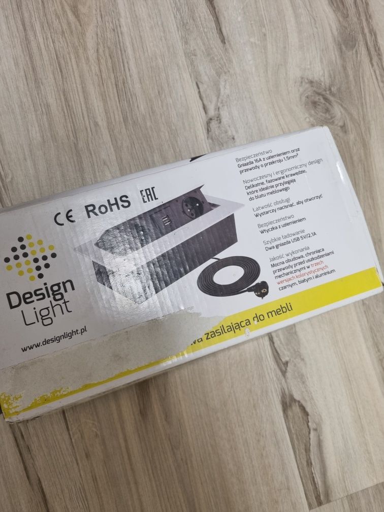 Listwa zasilająca do mebli USB Design Light