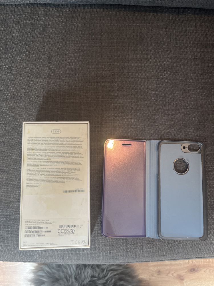 Etui + pudełko iphone 7 plus, z szybką otwierane