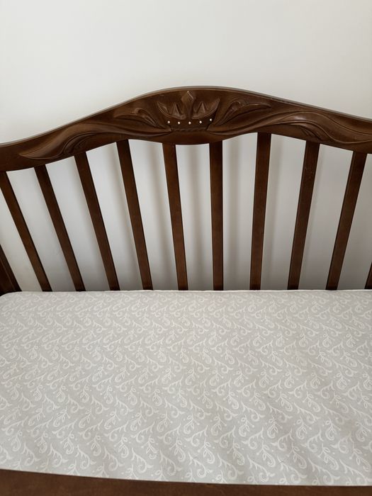 Ліжечко дитяче деревяне з матрасом, хороший стан