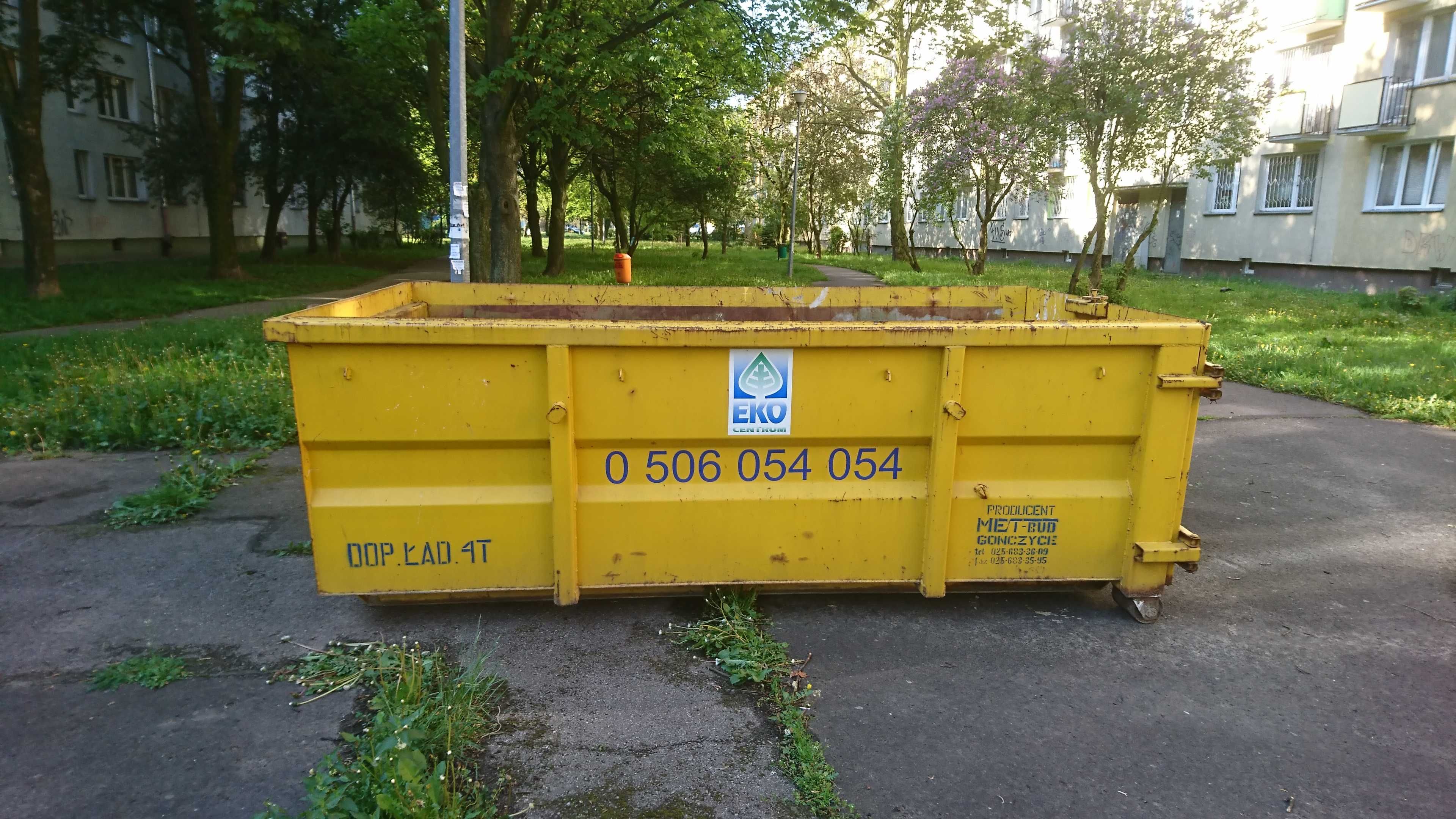 Wynajem kontenera na śmieci budowlane, gruz i inne odpady - Warszawa