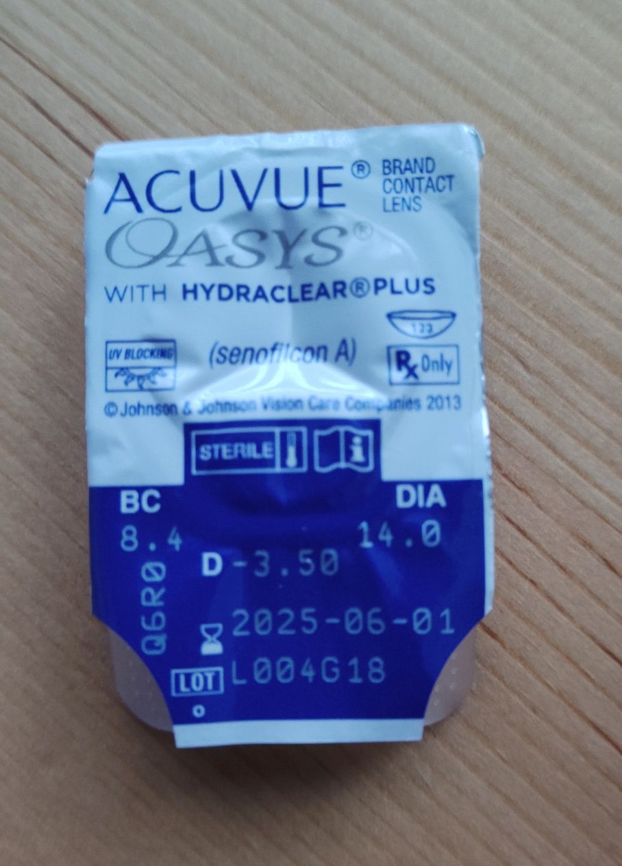 soczewki kontaktowe ACUVUE® OASYS  WITH HYDRACLEAR PLUS -3,50 (4szt)