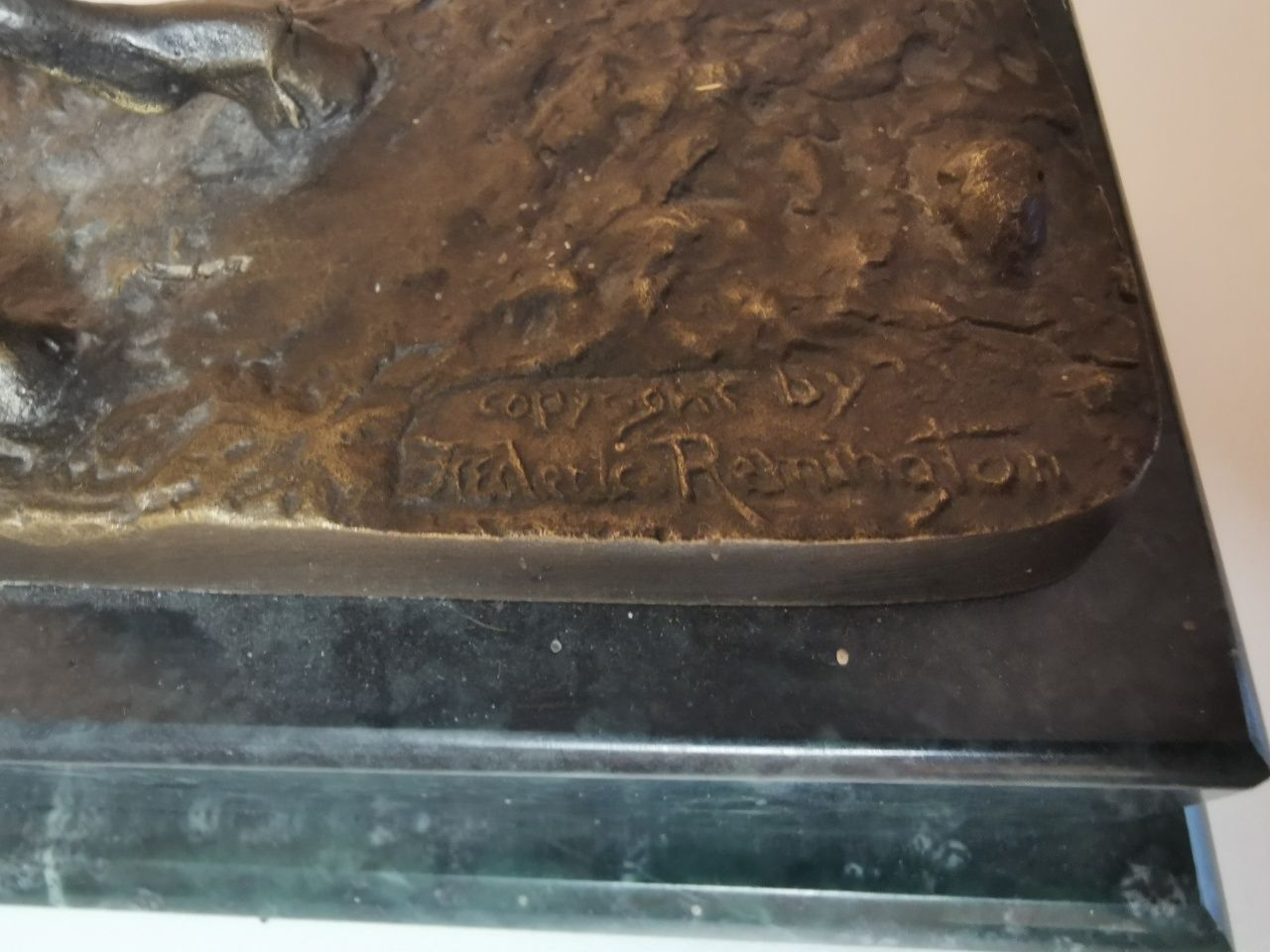 Figura, Rzeźba z brązu Kowboj na Koniu Remington Oryginalna
