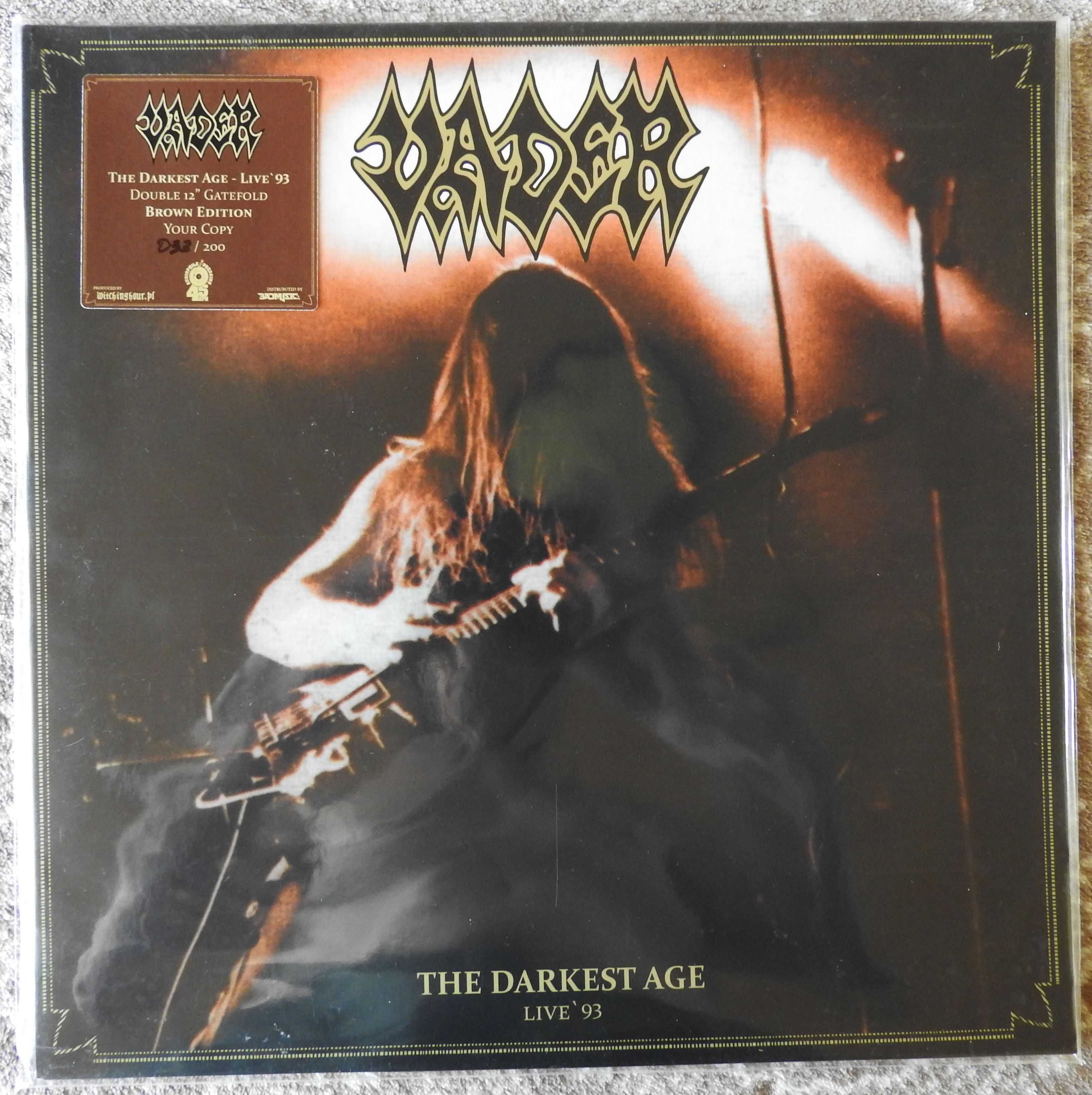 2LP Vader - The Darkest Age-Live '93 (2020) Brown Vinyl