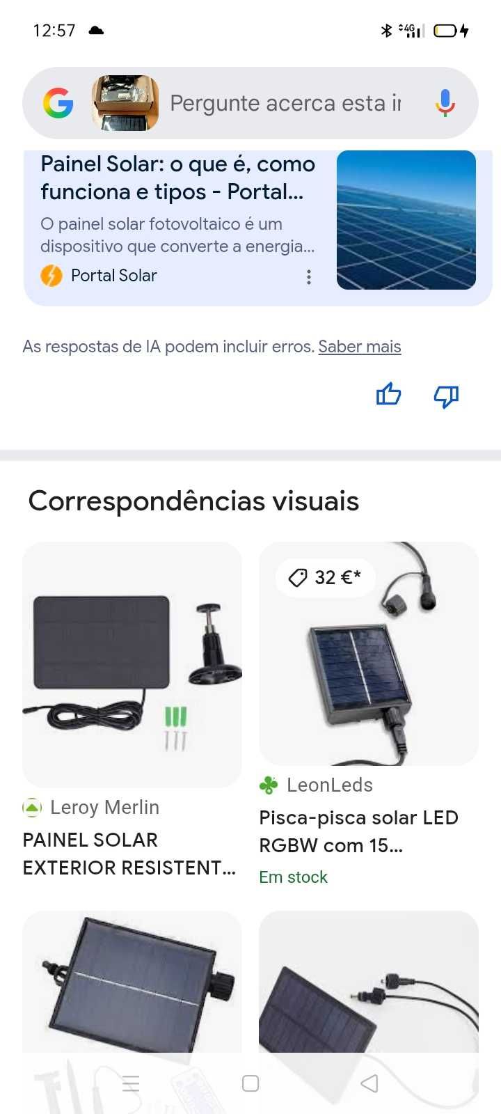 Painel solar Recarga. +Artigos