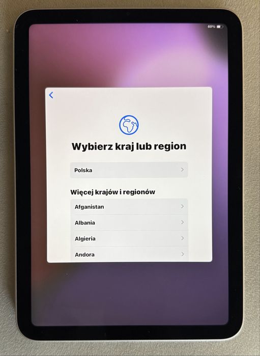 Apple iPad mini 6 256GB 8,3" WIFI księżycowa poświata złoty Gold