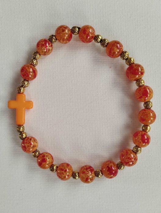 Różaniec na rękę w wersji jesiennej :)