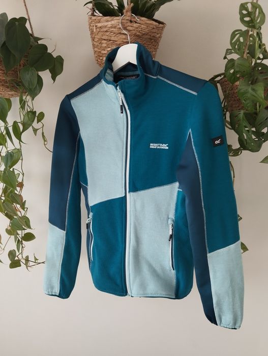 Ciepła bluza z suwakiem, turkusowa, z kieszeniami r.34 XS Regatta