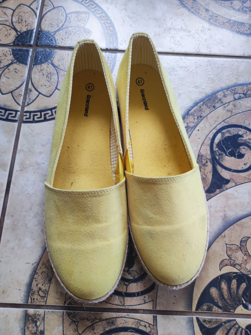 Damskie żółte espadryle r 41
