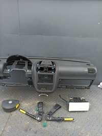 Opel corsa c combo konsola deska rozdzielcza airbag pasy komplet