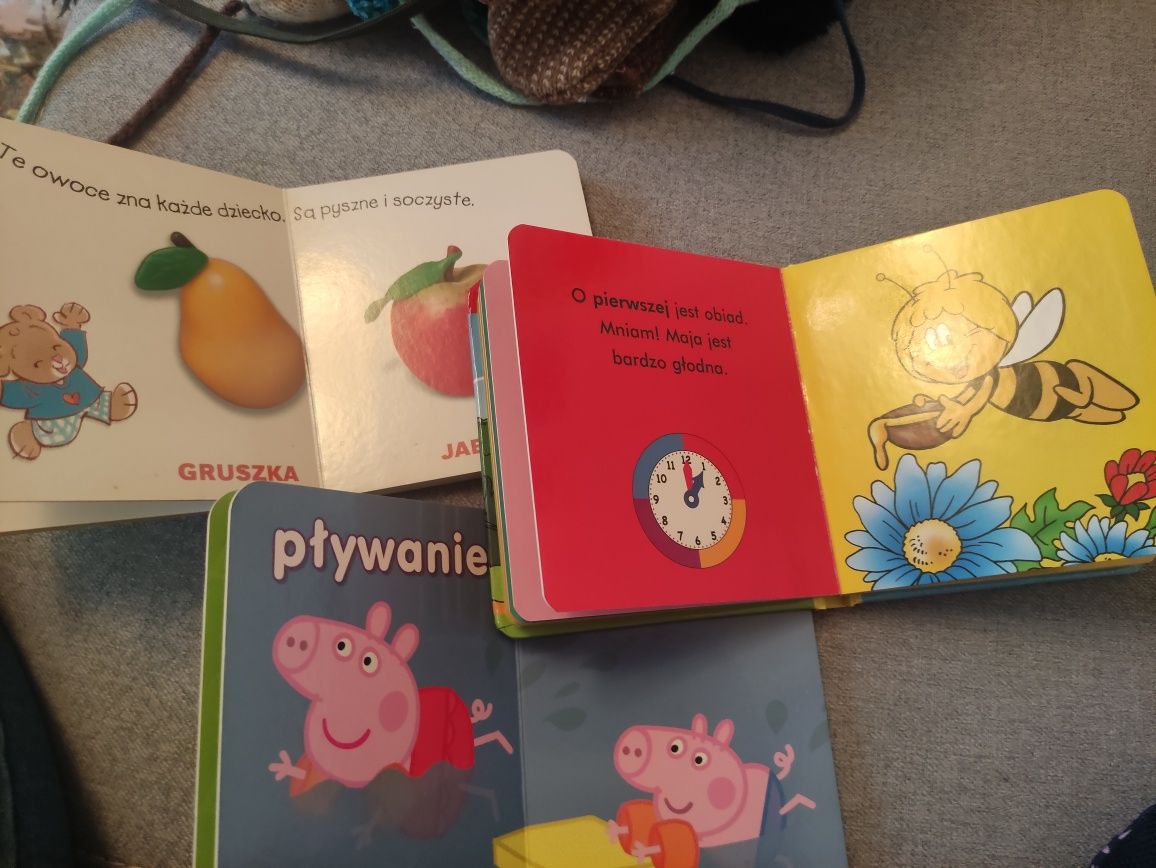 3 książeczki w twardej oprawie Peppa Maja owoce