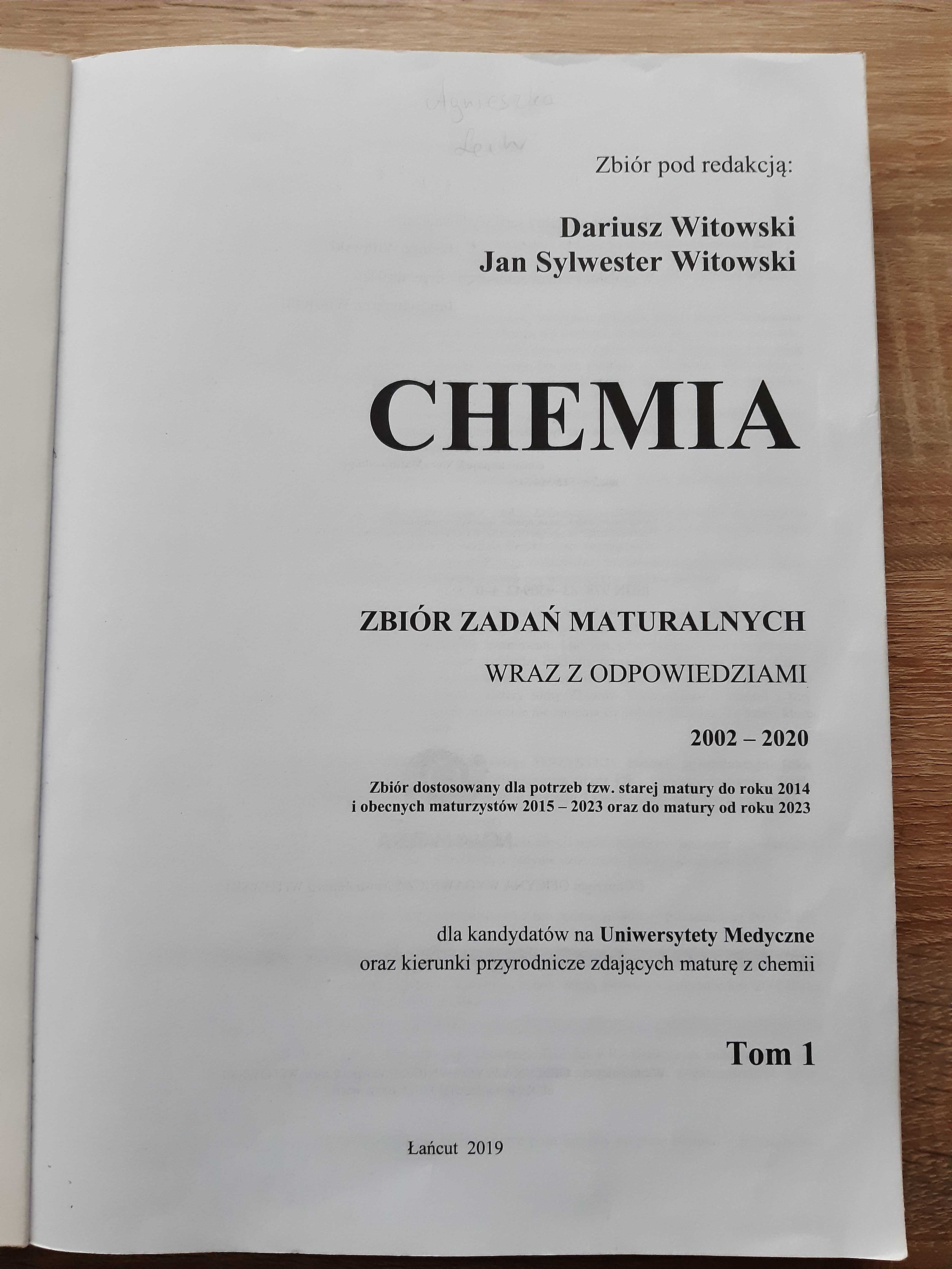 Chemia Witowskiego - komplet zbiorów tomy 1-4