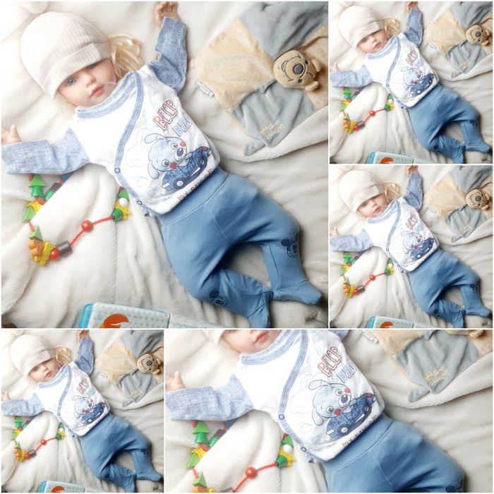 Mega paka roz 56/62 13 sztuk zestaw komplet chłopiec wyprawka bluza dr