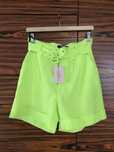Neonowe limonkowe shorty missguided petite
