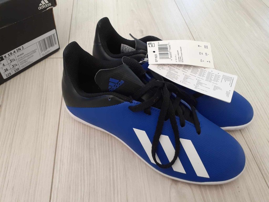 Buty piłkarskie halówki adidas X 19.4 IN J EF1623 rozmiar 36.