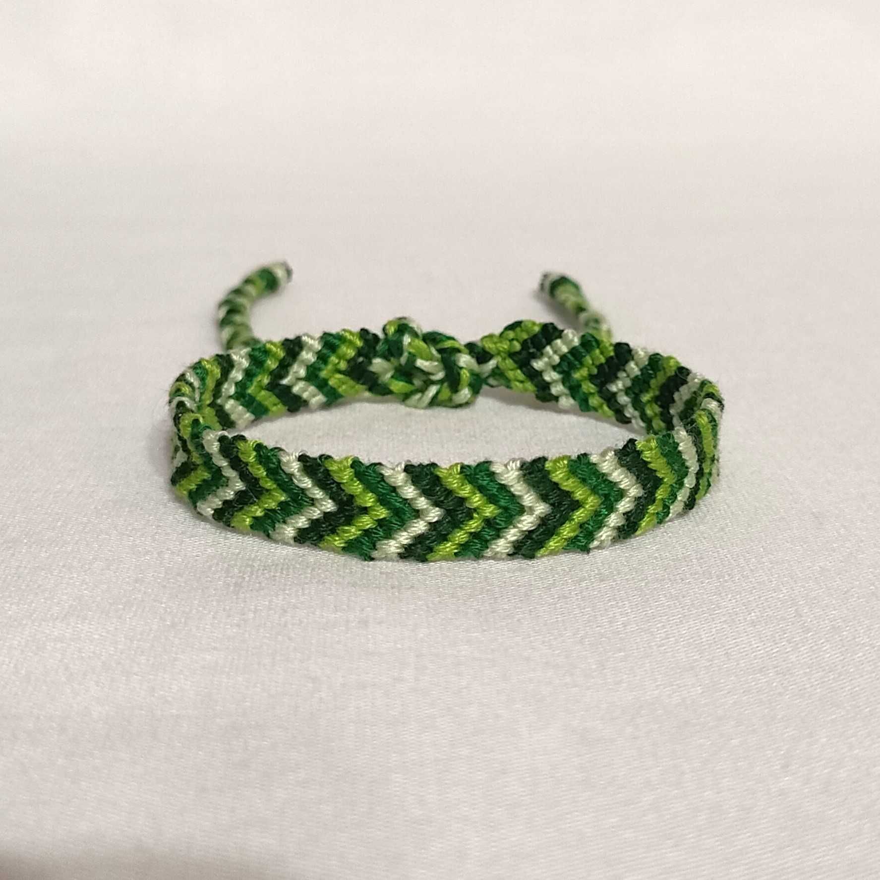 B368 Bransoletka z muliny Jodełka Handmade Rękodzieło