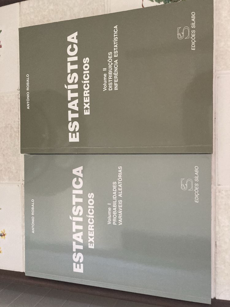 Livros Estatística - Exercícios - Volume I e Volume II Edições Sílabo