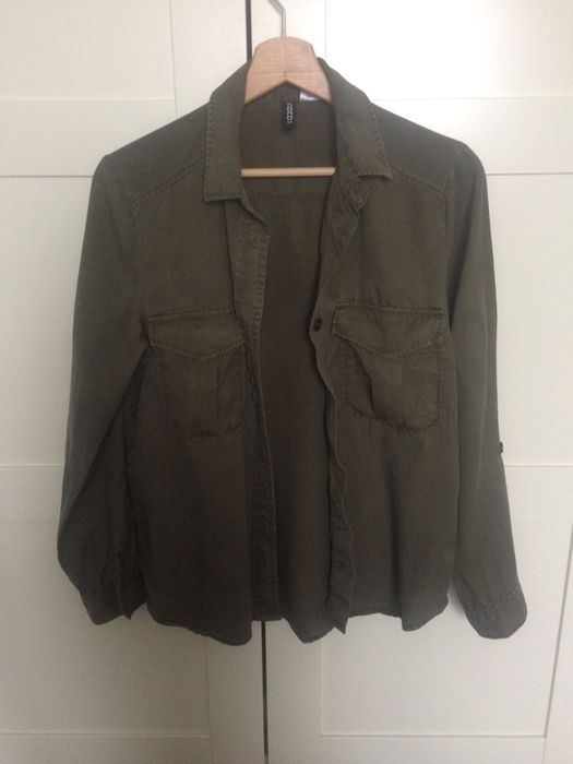 Koszula H&M zieleń khaki