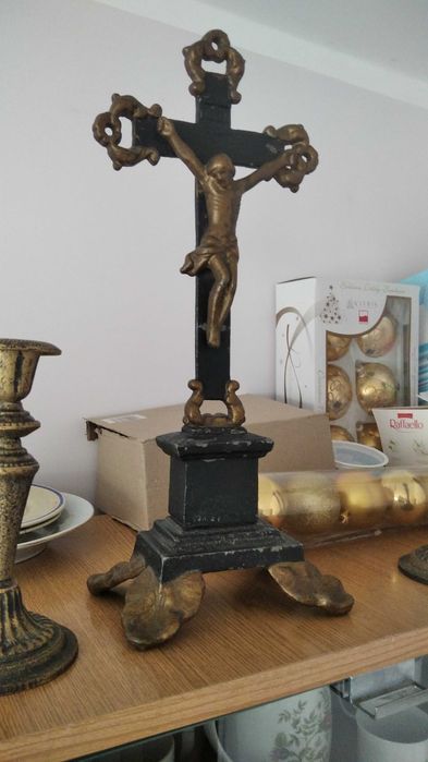 Bardzo stary krucyfiks 49cm