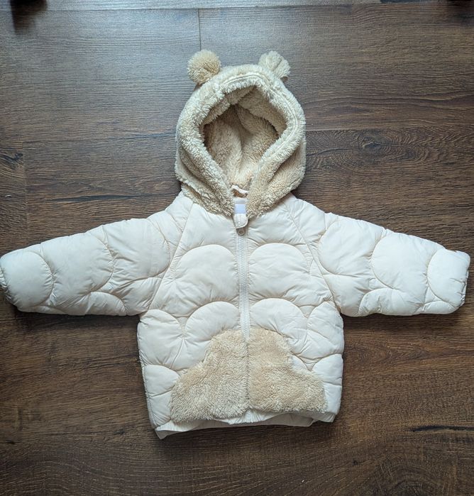 Курточка для дівчинки молочного кольору демі Sinsay на 9-12 міс