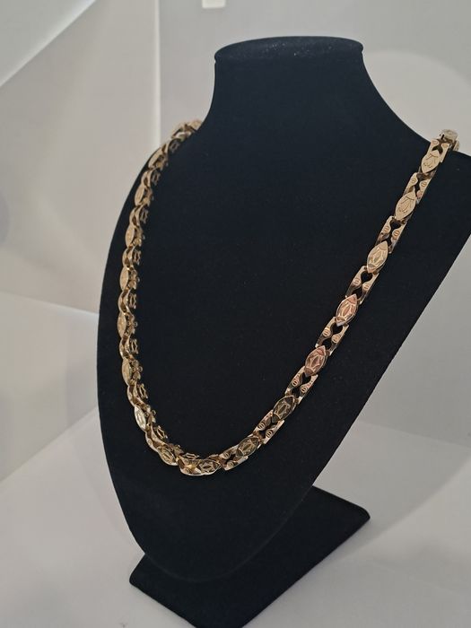 Złoty łańcuszek splot CARTIER 585 NOWY 92 g 65 cm