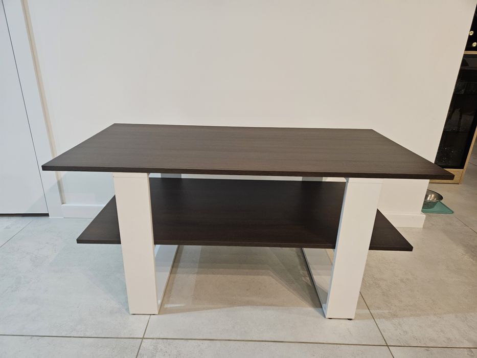Stolik Wenge z białym 120 x 60 wysoki na 56 cm