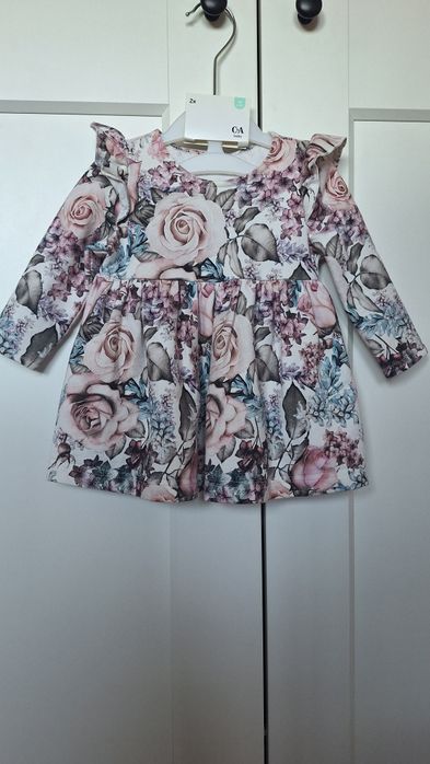 Sukienka w kwiaty r. 68/74