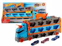 hot wheels transporter zestaw dla dzieci 2w1 tor wyścigowy mattel city