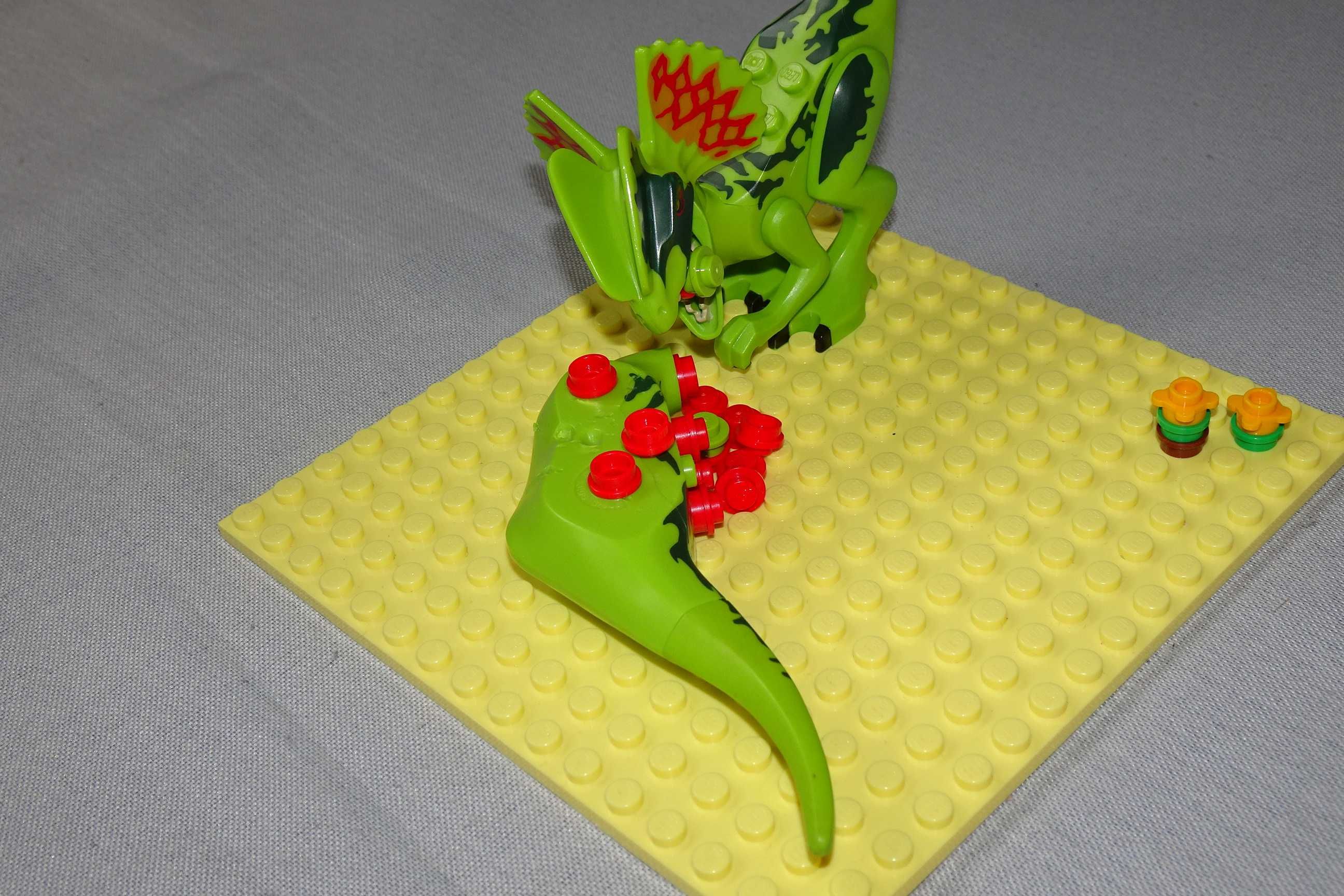 LEGO Dinozaur figurka Dilo01 park jurajski + drugi uszkodzony korpus