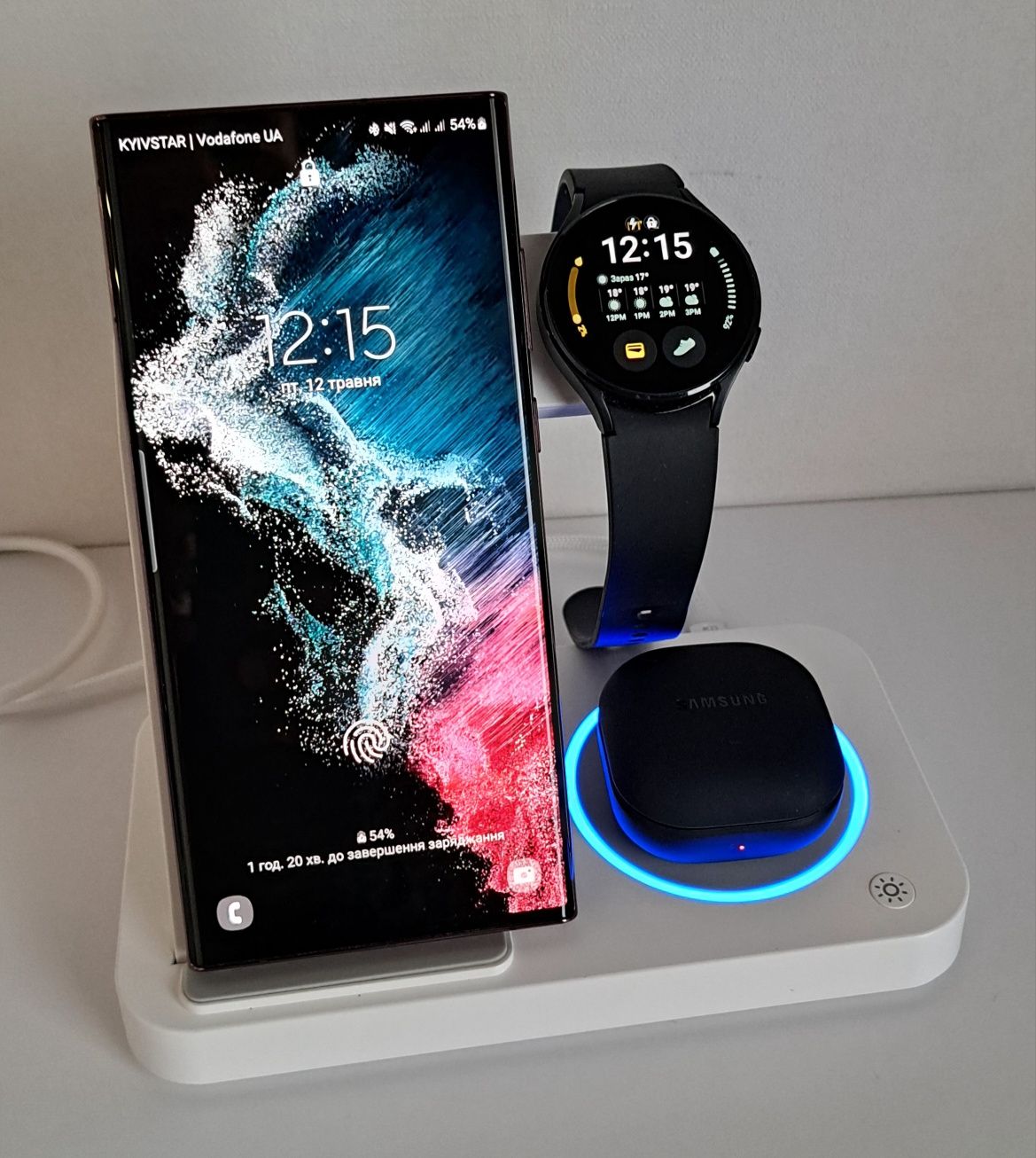 3в 1 Безпровідна зарядка Apple Watch iPhone Airpods Samsung Док-Станці